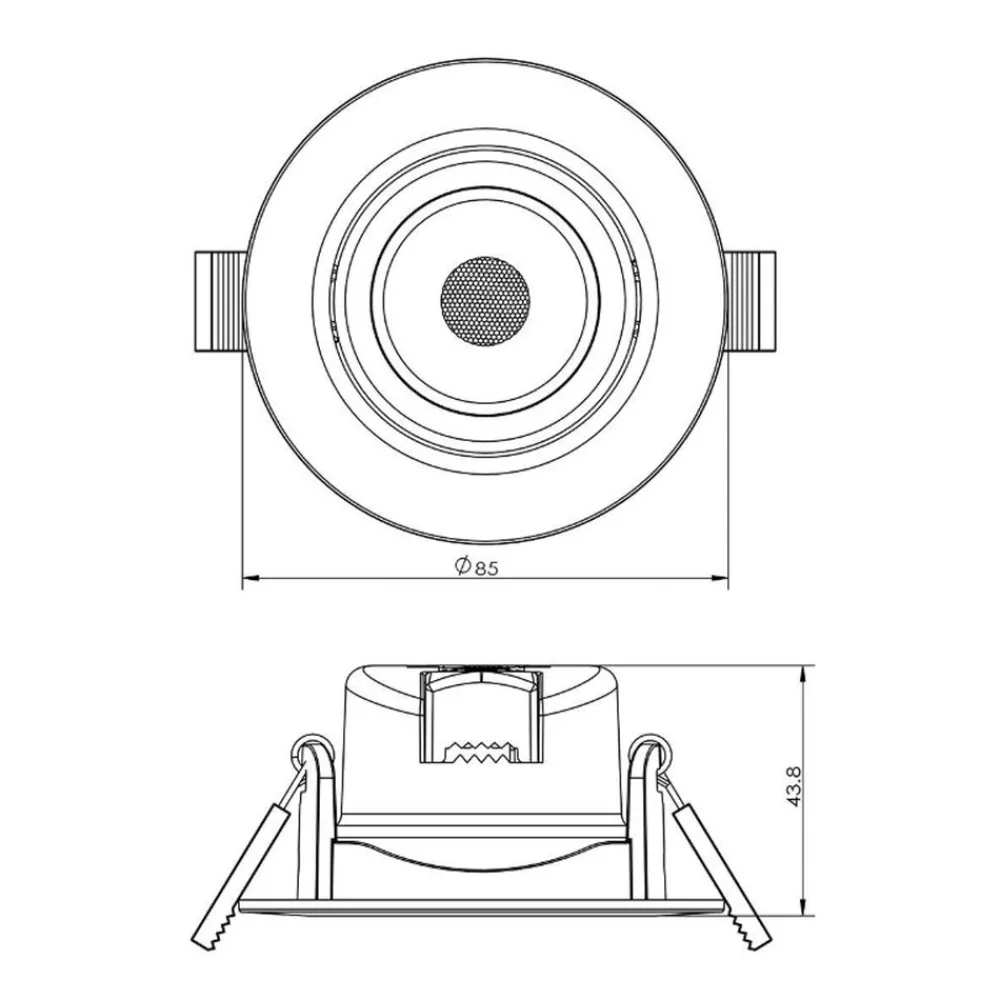 Deko-Light Innfelt LED-taklampe SMD 68 230V hvit, 3 000 K Hot