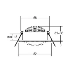 Deko-Light Innfelt LED-takspot Dione 4 000 K svart| Downlights