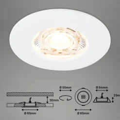 Briloner Innfelt LED-takspot Kulana Mini IP44 3stk hvit Clearance
