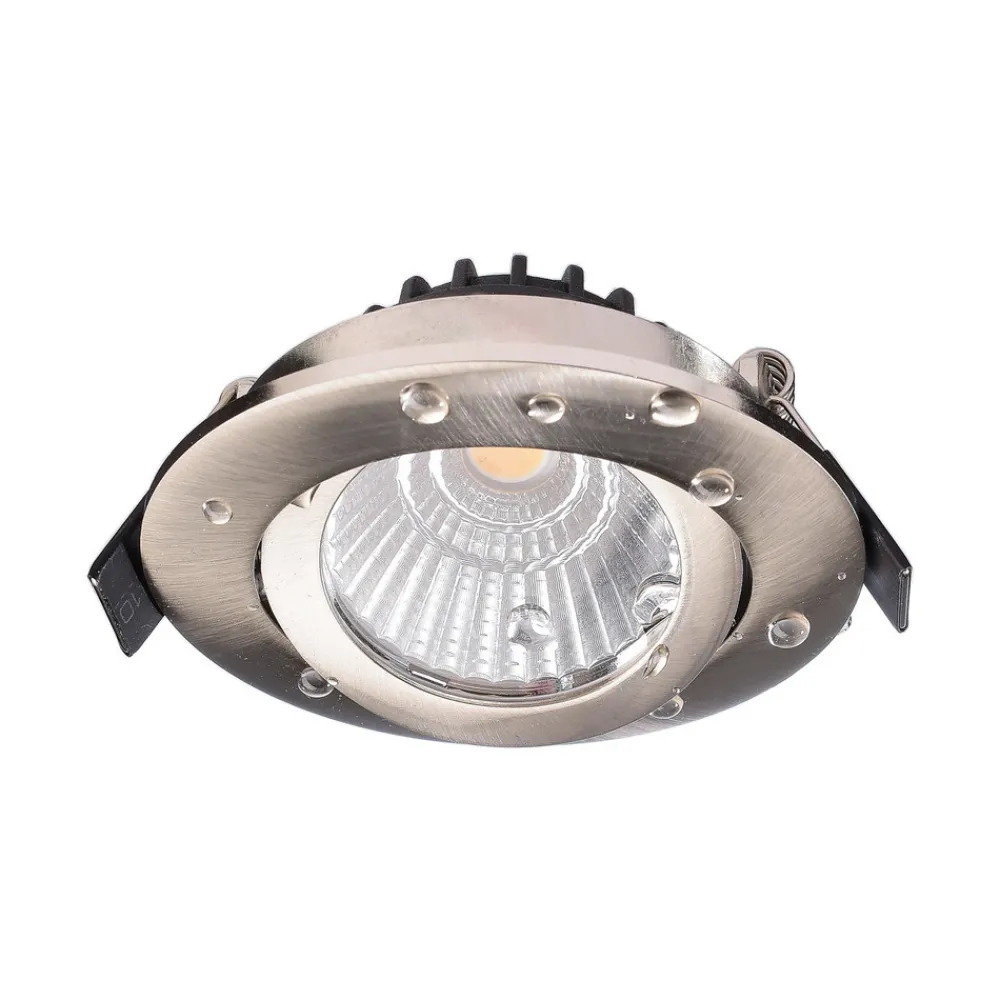 Deko-Light Innfelt taklampe Dione, IP44, 2700 K, nikkel, dimbar Best
