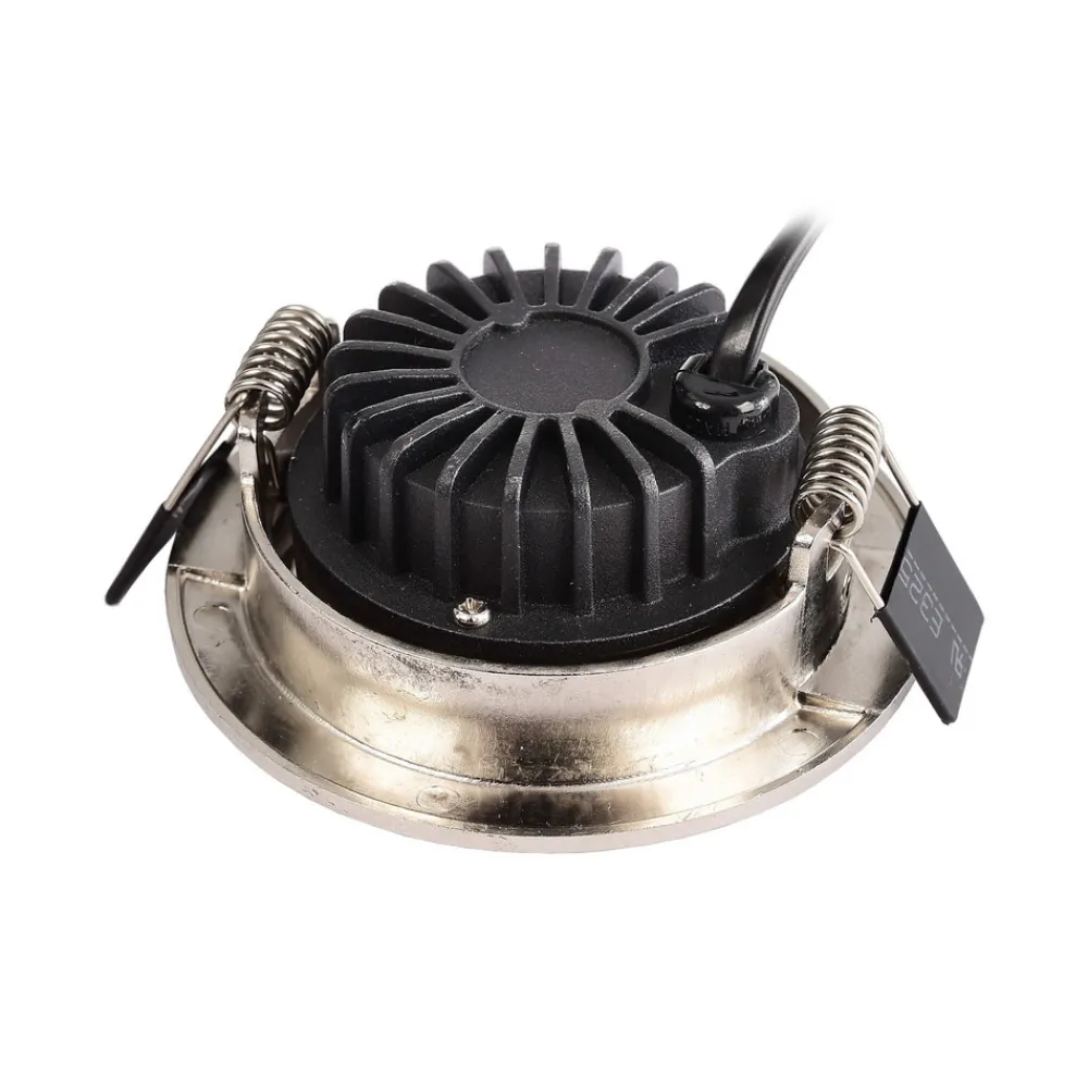 Deko-Light Innfelt taklampe Dione, IP44, 2700 K, nikkel, dimbar Best