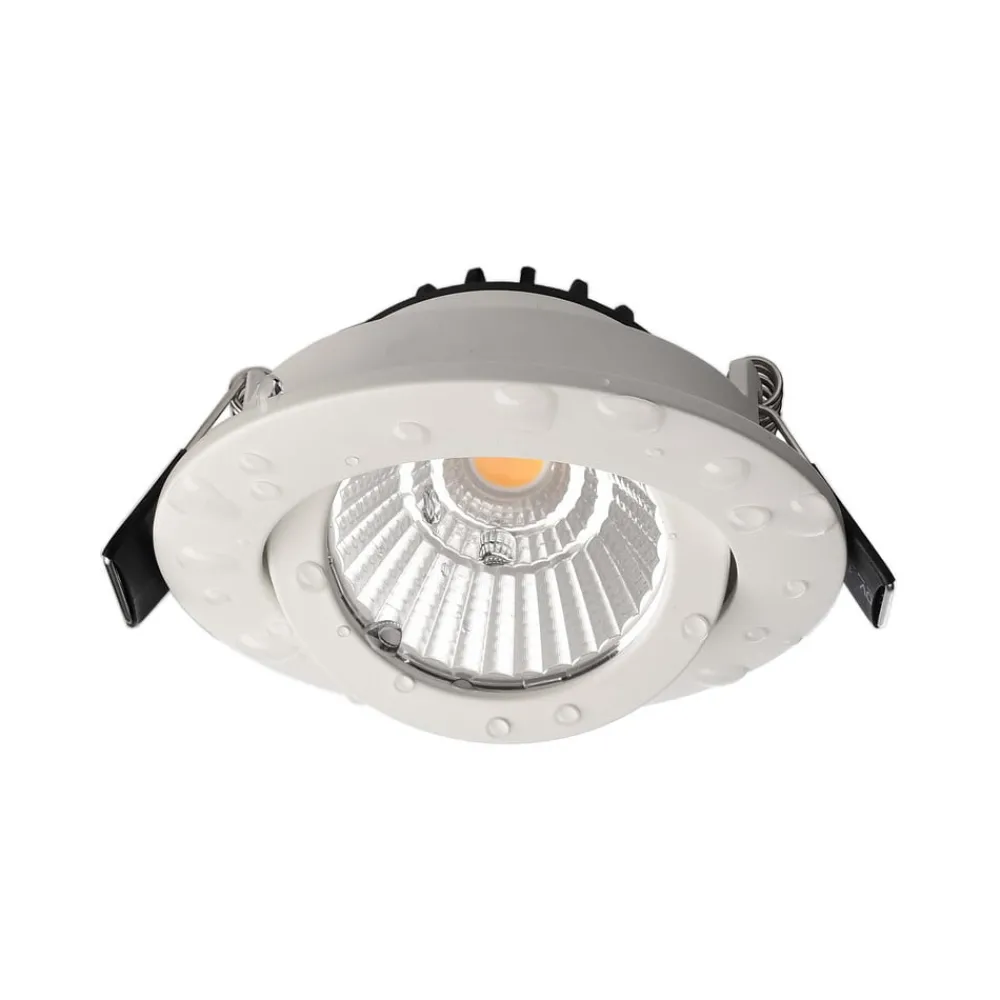 Deko-Light Innfelt taklampe Dione, IP44, hvit, dimbar til varm| Butikkbelysning|Downlights