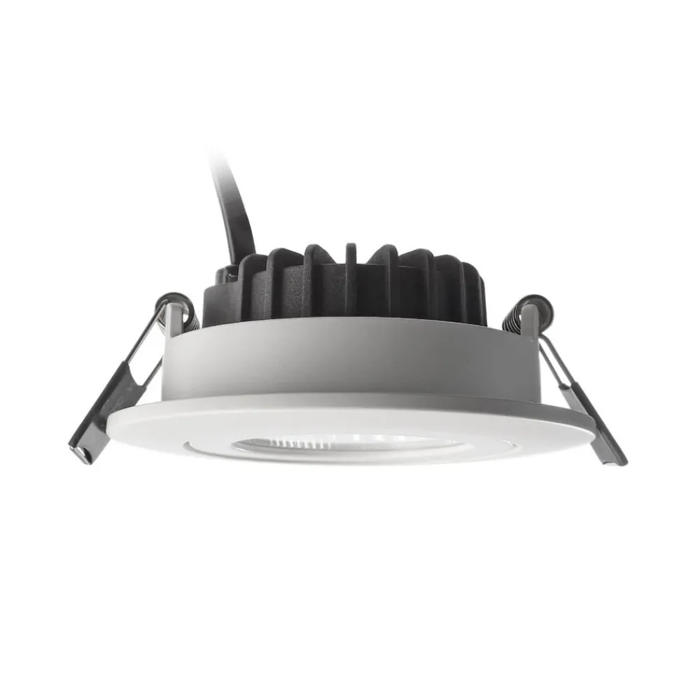 Deko-Light Innfelt taklampe Dione, IP44, 2700 K, hvit, dimbar| Butikkbelysning|Downlights