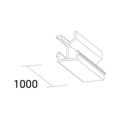 Ivela deksel SQUARE 48 V skinne, hvit, lengde 100 cm Sale