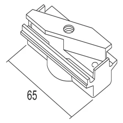 Ivela LKM adapter mekanisk, svart, metall| Skinnesystem