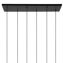 Lucide Joanet hengelampe, røykgrå/svart, glass, 132 cm lang Outlet