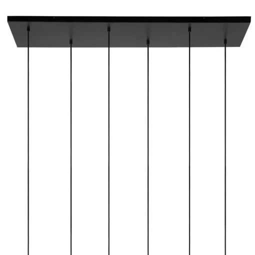 Lucide Joanet hengelampe, røykgrå/svart, glass, 132 cm lang Outlet