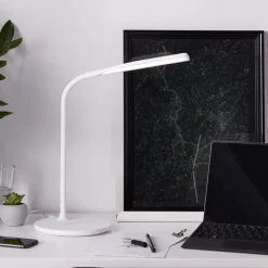 Brilliant Joni LED-skrivebordslampe, hvit, høyde 34 cm, CCT, dimbar Clearance