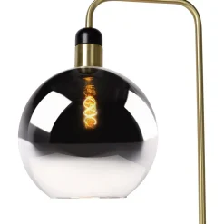 Lucide Julius gulvlampe med marmorsokkel, svart/gull| Gulvlamper