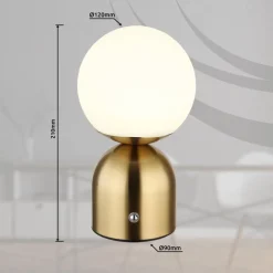 Globo Julsy oppladbar LED-bordlampe, messingfarget, høyde 21 cm, CCT Outlet