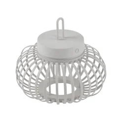 JUST LIGHT. GmbH JUST LIGHT. Akuba LED-bordlampe, hvit, 22 cm, bambus| Dekorasjonsbelysning|Led-Utendørs