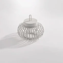 JUST LIGHT. GmbH JUST LIGHT. Akuba LED-bordlampe, hvit, 22 cm, bambus| Dekorasjonsbelysning|Led-Utendørs