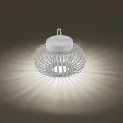 JUST LIGHT. GmbH JUST LIGHT. Akuba LED-bordlampe, hvit, 22 cm, bambus| Dekorasjonsbelysning|Led-Utendørs