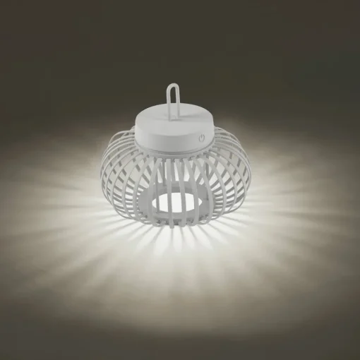 JUST LIGHT. GmbH JUST LIGHT. Akuba LED-bordlampe, hvit, 22 cm, bambus| Dekorasjonsbelysning|Led-Utendørs