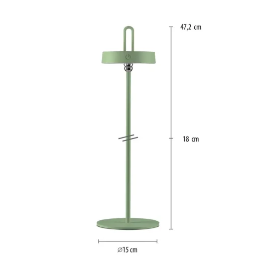 JUST LIGHT. GmbH JUST LIGHT. Amag LED-bordlampe, grønn, jern, IP44| Dekorasjonsbelysning|Bordlamper