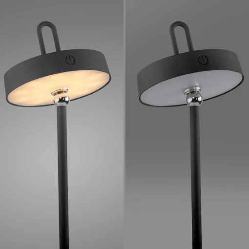 JUST LIGHT. GmbH JUST LIGHT. Amag LED-bordlampe, svart, jern, IP44 Outlet
