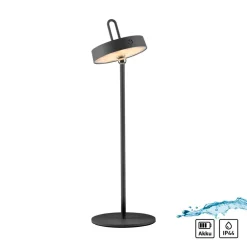 JUST LIGHT. GmbH JUST LIGHT. Amag LED-bordlampe, svart, jern, IP44 Outlet
