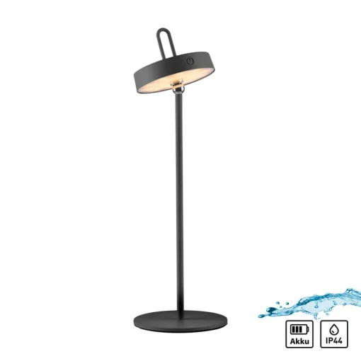 JUST LIGHT. GmbH JUST LIGHT. Amag LED-bordlampe, svart, jern, IP44 Outlet