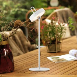 JUST LIGHT. Amag LED-bordlampe, hvit, jern, IP44| Dekorasjonsbelysning|Terrassebelysning