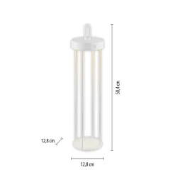 JUST LIGHT. GmbH JUST LIGHT. Anselm LED-bordlampe, hvit, 50 cm, jern| Terrassebelysning