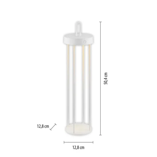 JUST LIGHT. GmbH JUST LIGHT. Anselm LED-bordlampe, hvit, 50 cm, jern| Terrassebelysning