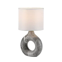 JUST LIGHT. GmbH JUST LIGHT. Carara bordlampe, keramisk fot, grå Best