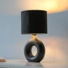 JUST LIGHT. GmbH JUST LIGHT. Carara bordlampe, keramisk fot, svart| Bordlamper