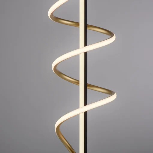 JUST LIGHT. GmbH JUST LIGHT. Emanda LED-gulvlampe, jern, svart-messing Discount