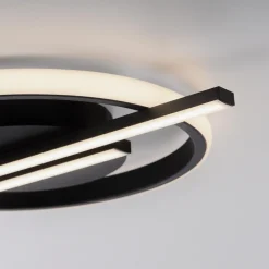 JUST LIGHT. GmbH JUST LIGHT. Korsa LED-taklampe, svart, Ø31 cm, dimbar Best