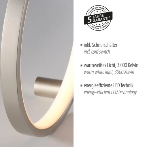 JUST LIGHT. GmbH JUST LIGHT. LED-bordlampe Mini Ritus, Ø 25 cm, jern| Bordlamper