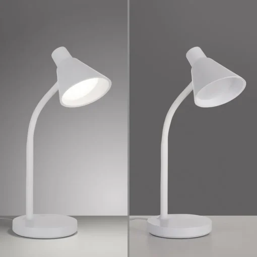 JUST LIGHT. GmbH JUST LIGHT. LED-bordlampe Pixie, plast, hvit| Kontorbelysning