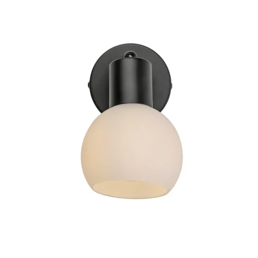JUST LIGHT. GmbH JUST LIGHT. Loki vegglampe, svart, jern, glass Hot
