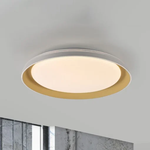 JUST LIGHT. GmbH JUST LIGHT. Sati taklampe, plast, hvit/messing Outlet