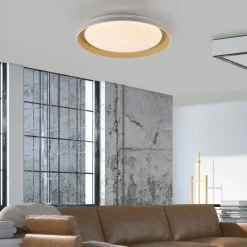 JUST LIGHT. GmbH JUST LIGHT. Sati taklampe, plast, hvit/messing Outlet