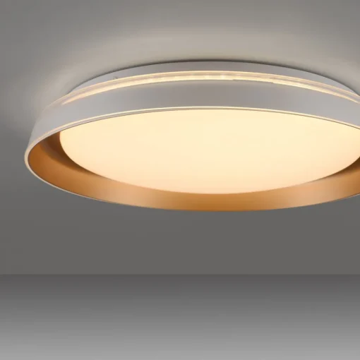 JUST LIGHT. GmbH JUST LIGHT. Sati taklampe, plast, hvit/messing Outlet