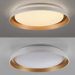JUST LIGHT. GmbH JUST LIGHT. Sati taklampe, plast, hvit/messing Outlet