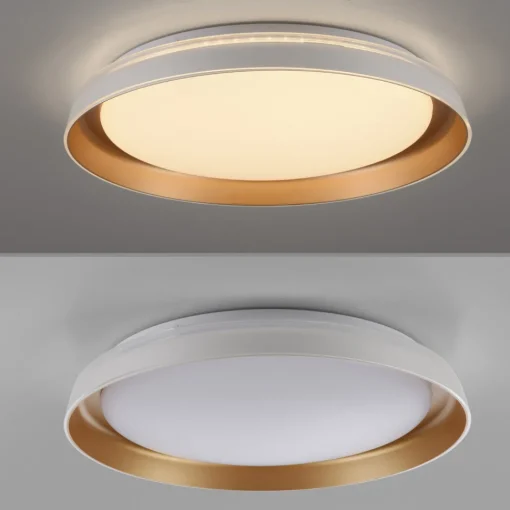 JUST LIGHT. GmbH JUST LIGHT. Sati taklampe, plast, hvit/messing Outlet
