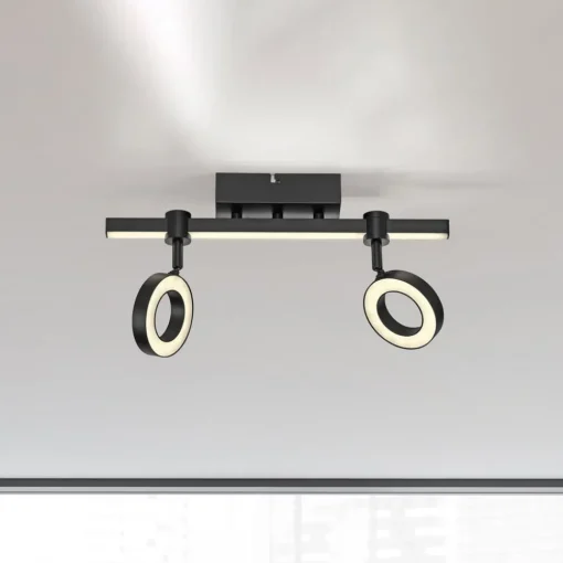 JUST LIGHT. GmbH JUST LIGHT. Taklampe LOLAsmart Bileda, 2 lyskilder, svart| Smarthus Belysning