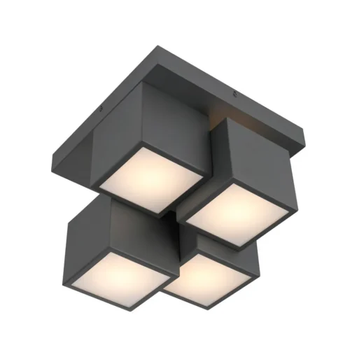 JUST LIGHT. GmbH JUST LIGHT. Taklampe Tetris, jern, 3000 K, svart| Led-Innendørs|Taklamper