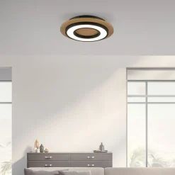 JUST LIGHT. GmbH JUST LIGHT. Taklampe Tola, rund, tre, 3 000 K Best