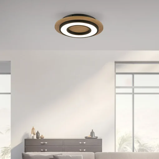 JUST LIGHT. GmbH JUST LIGHT. Taklampe Tola, rund, tre, 3 000 K Best