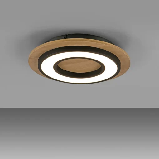 JUST LIGHT. GmbH JUST LIGHT. Taklampe Tola, rund, tre, 3 000 K Best