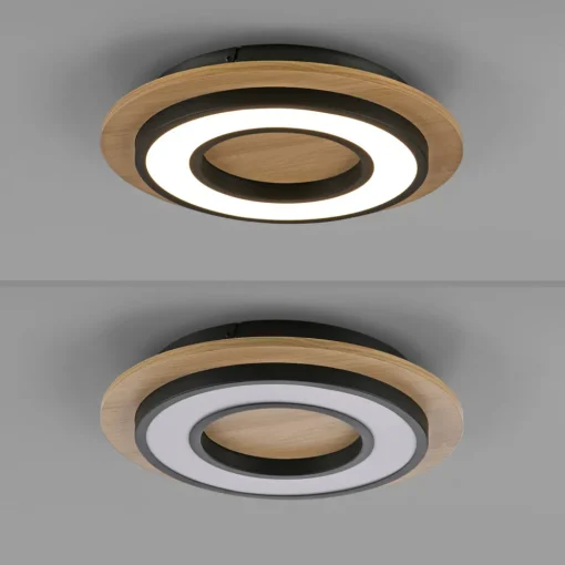 JUST LIGHT. GmbH JUST LIGHT. Taklampe Tola, rund, tre, 3 000 K Best