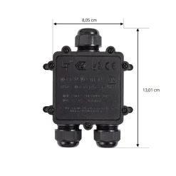 PRIOS Kabelforbindelse, vanntett, IP68, lengde 130 cm, svart| Tilbehør