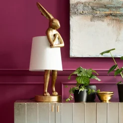 KARE Animal Rabbit bordlampe gull/hvit| Bordlamper