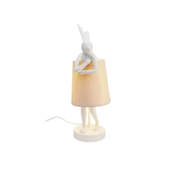 KARE Animal Rabbit bordlampe, hvit/rosa, høyde 50 cm| Bordlamper