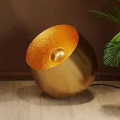 KARE Apollon gulvlampe, gull, Ø 50 cm| Gulvlamper