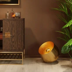 KARE Apollon gulvlampe, gull, Ø 50 cm| Gulvlamper