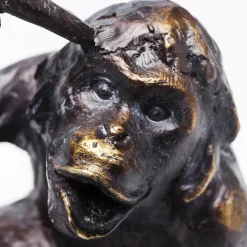 KARE Bokstøtte Monkey, polyresin, svart, sett med 2 stk Online