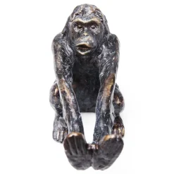 KARE Bokstøtte Monkey, polyresin, svart, sett med 2 stk Online